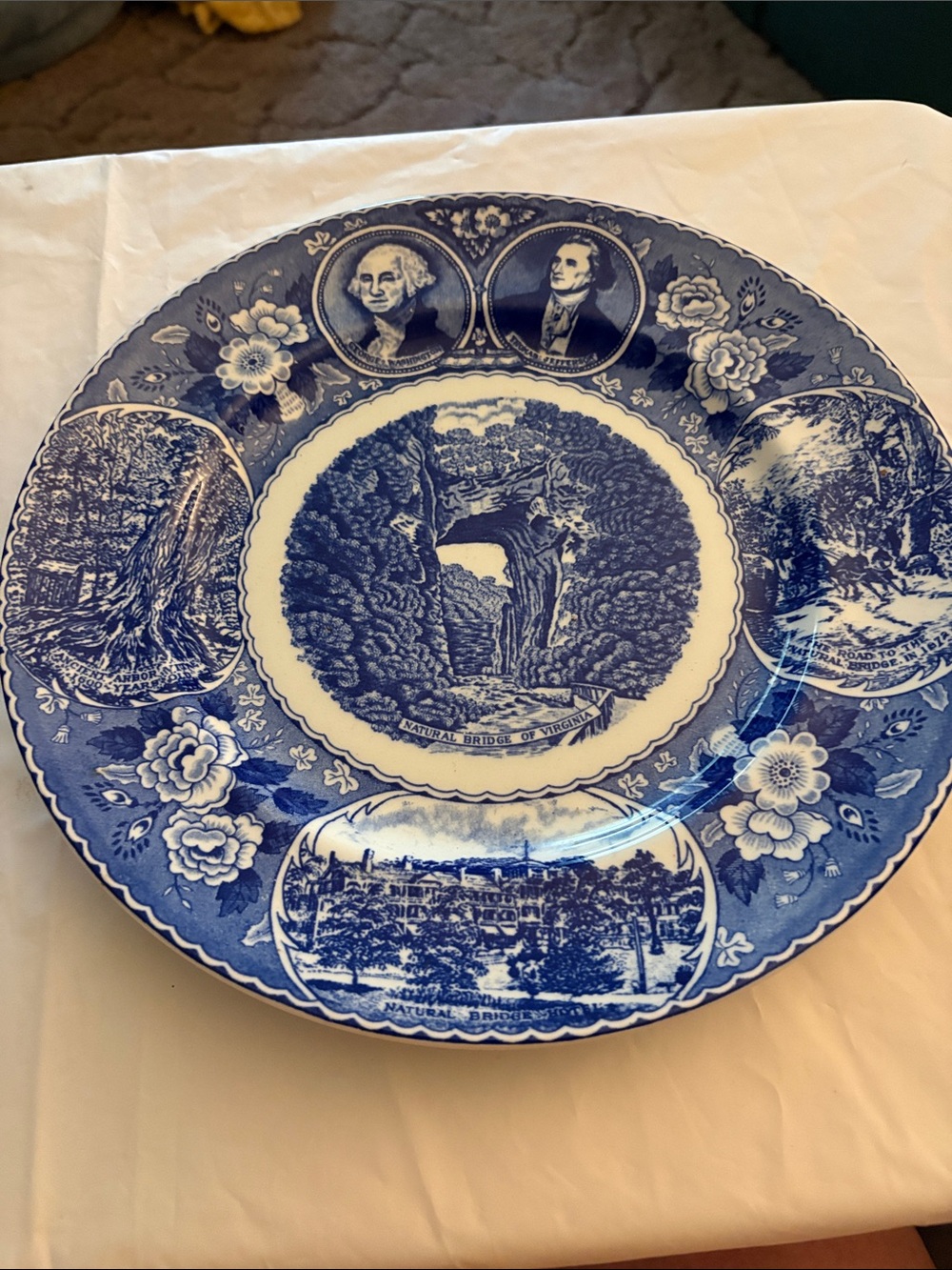 Blue Scenic Transferware Decorative Dinner Plate